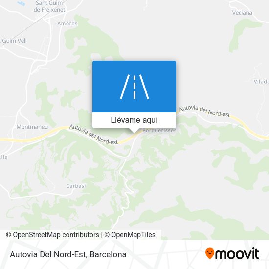 Mapa Autovia Del Nord-Est