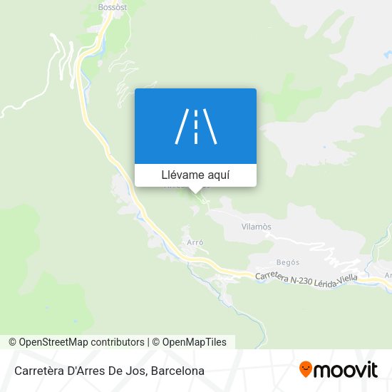 Mapa Carretèra D'Arres De Jos