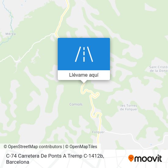 Mapa C-74 Carretera De Ponts A Tremp C-1412b