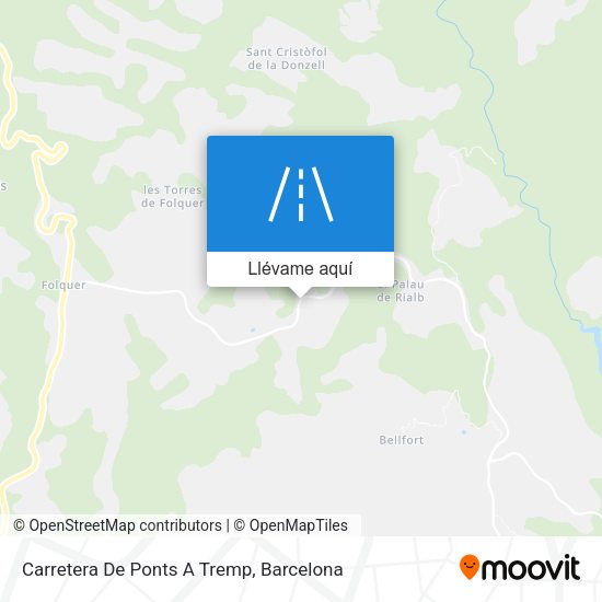 Mapa Carretera De Ponts A Tremp