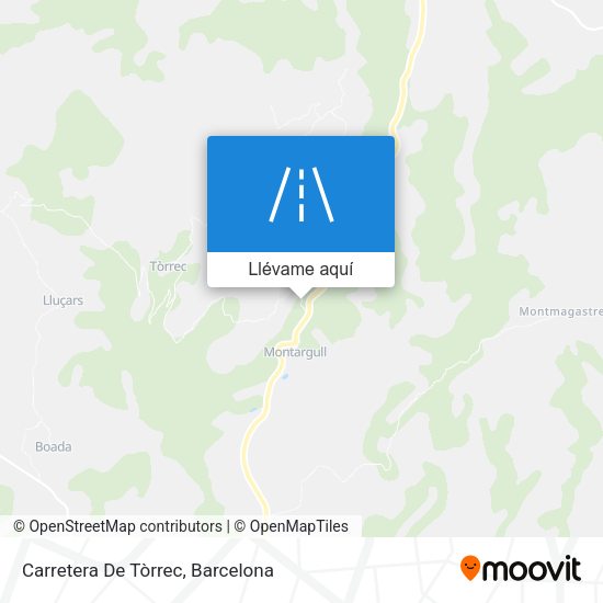 Mapa Carretera De Tòrrec