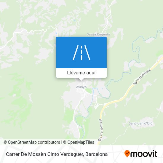 Mapa Carrer De Mossèn Cinto Verdaguer