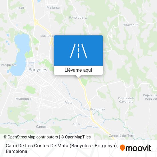 Mapa Camí De Les Costes De Mata (Banyoles - Borgonyà)