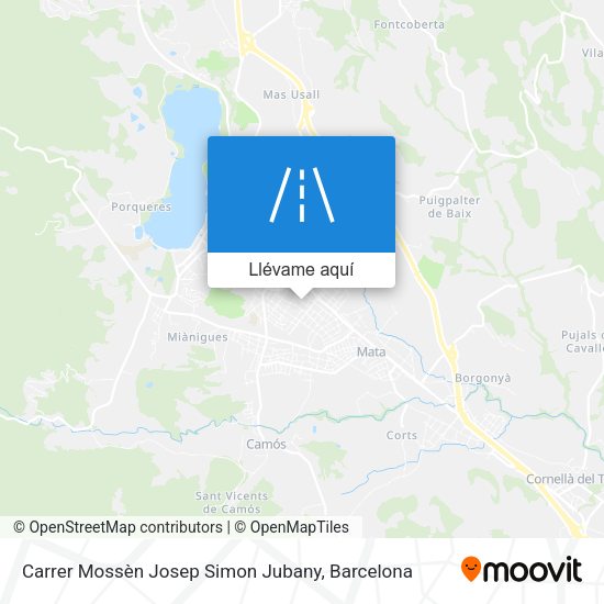 Mapa Carrer Mossèn Josep Simon Jubany