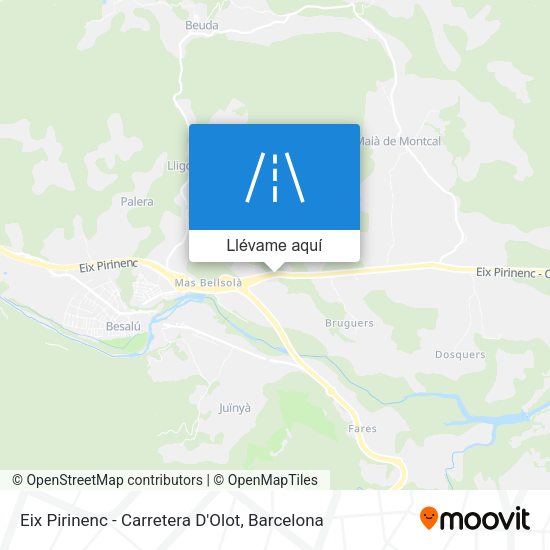 Mapa Eix Pirinenc - Carretera D'Olot