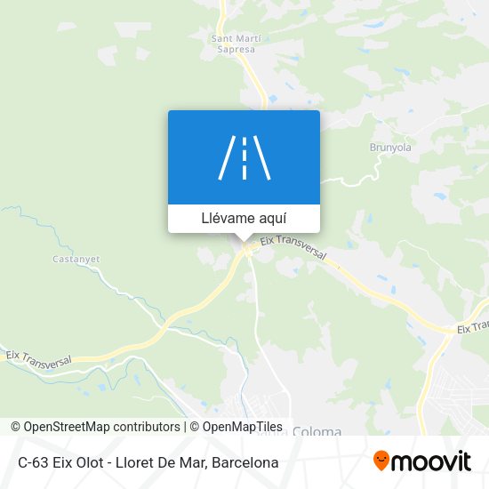 Mapa C-63 Eix Olot - Lloret De Mar