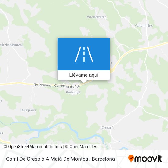 Mapa Camí De Crespià A Maià De Montcal