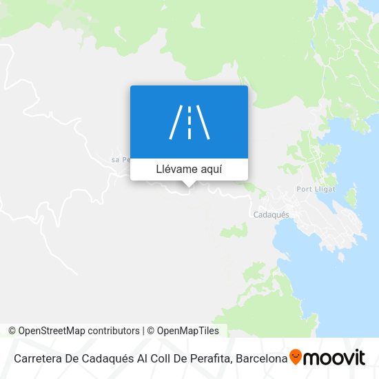 Mapa Carretera De Cadaqués Al Coll De Perafita