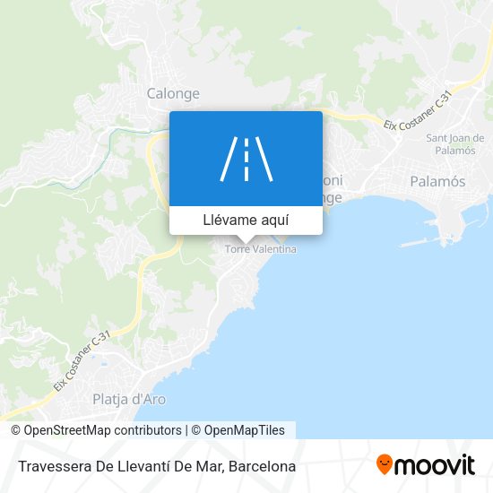 Mapa Travessera De Llevantí De Mar