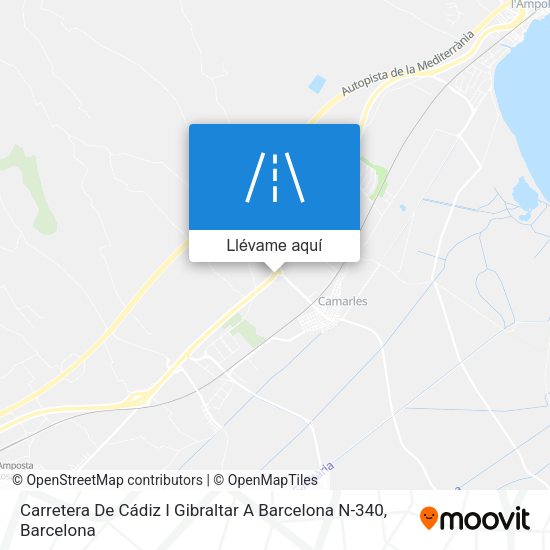 Mapa Carretera De Cádiz I Gibraltar A Barcelona N-340