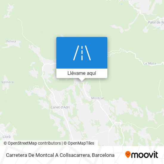 Mapa Carretera De Montcal A Collsacarrera