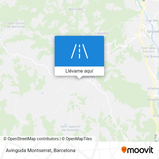 Mapa Avinguda Montserrat