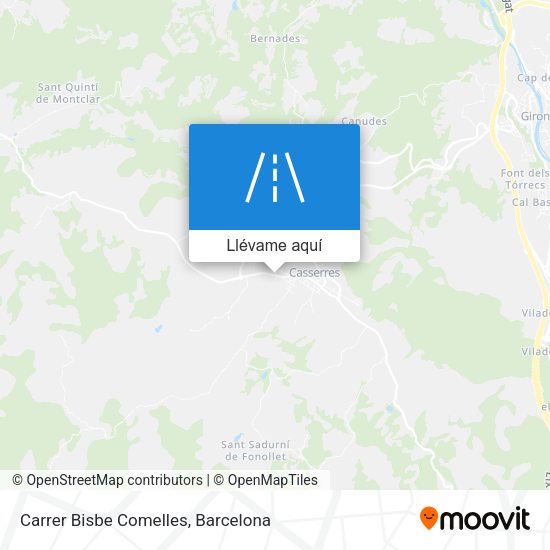 Mapa Carrer Bisbe Comelles