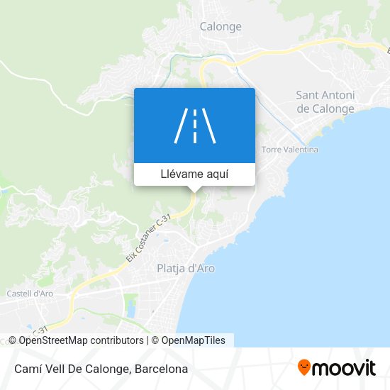 Mapa Camí Vell De Calonge