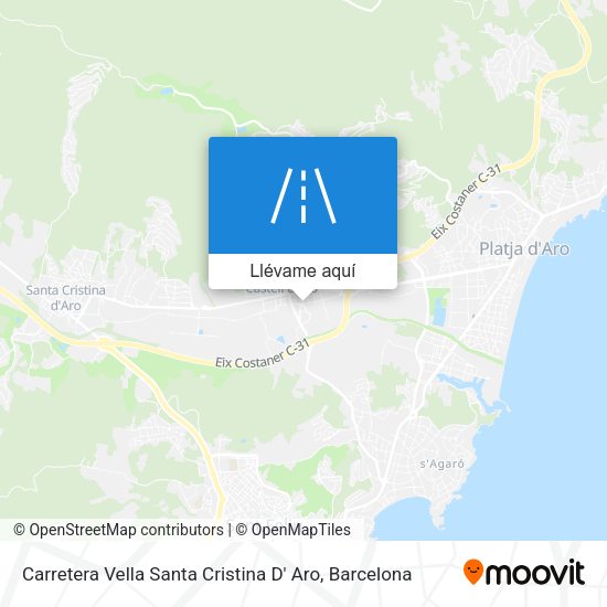 Mapa Carretera Vella Santa Cristina D' Aro