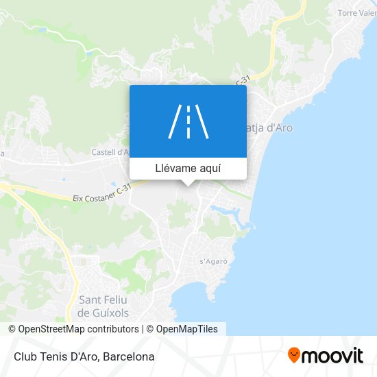 Mapa Club Tenis D'Aro