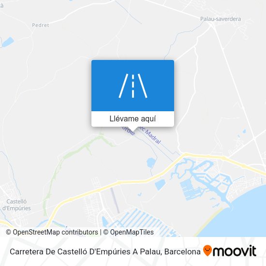 Mapa Carretera De Castelló D'Empúries A Palau