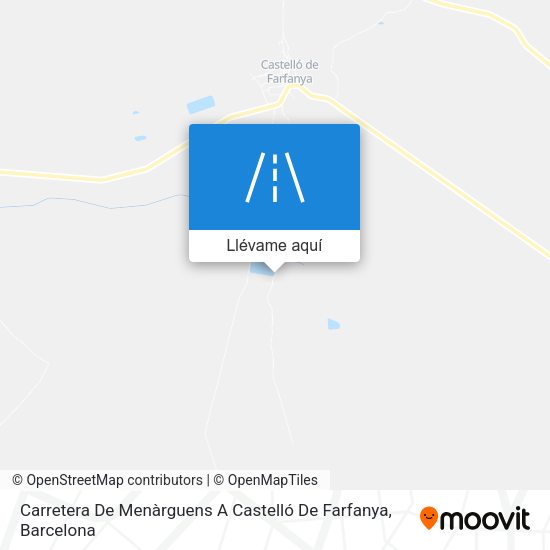 Mapa Carretera De Menàrguens A Castelló De Farfanya