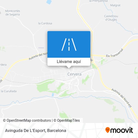 Mapa Avinguda De L'Esport