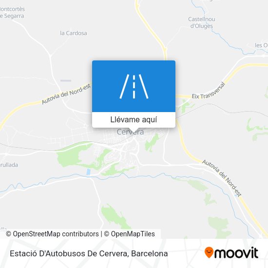 Mapa Estació D'Autobusos De Cervera