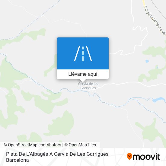 Mapa Pista De L'Albagés A Cervià De Les Garrigues