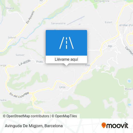 Mapa Avinguda De Migjorn