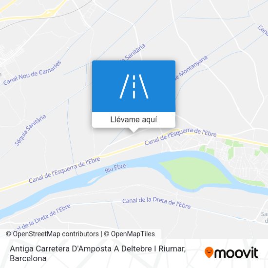 Mapa Antiga Carretera D'Amposta A Deltebre I Riumar