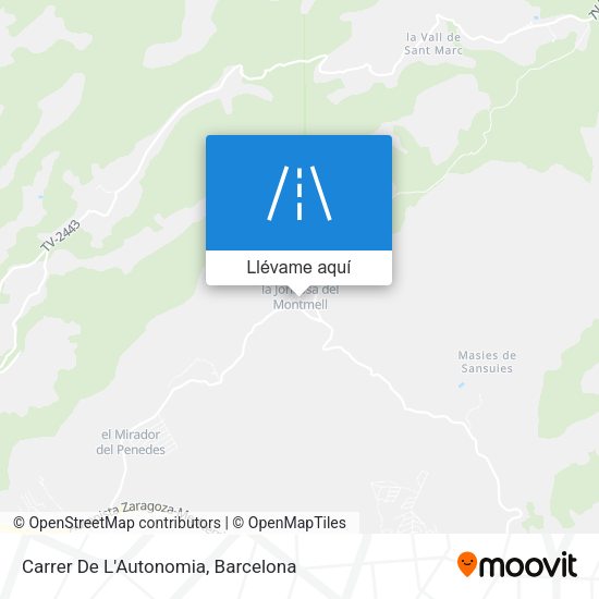Mapa Carrer De L'Autonomia