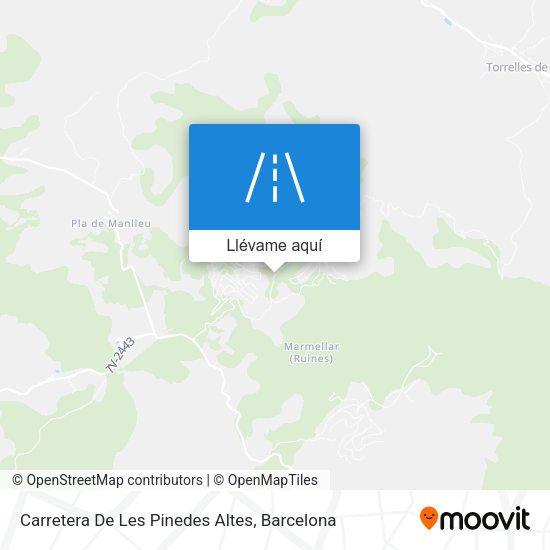Mapa Carretera De Les Pinedes Altes