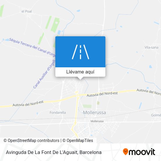 Mapa Avinguda De La Font De L'Aguait
