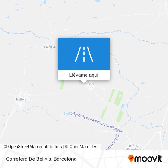 Mapa Carretera De Bellvís
