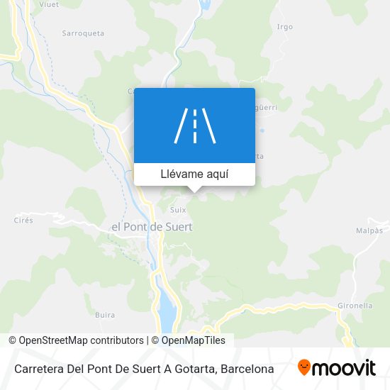 Mapa Carretera Del Pont De Suert A Gotarta