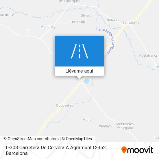 Mapa L-303 Carretera De Cervera A Agramunt C-352