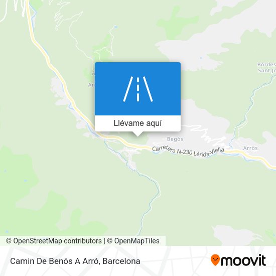 Mapa Camin De Benós A Arró