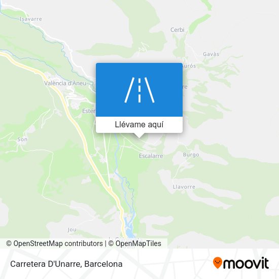 Mapa Carretera D'Unarre