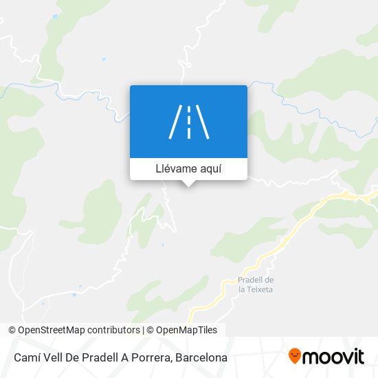 Mapa Camí Vell De Pradell A Porrera