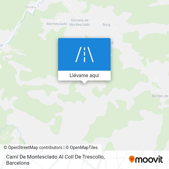 Mapa Camí De Montesclado Al Coll De Trescollo