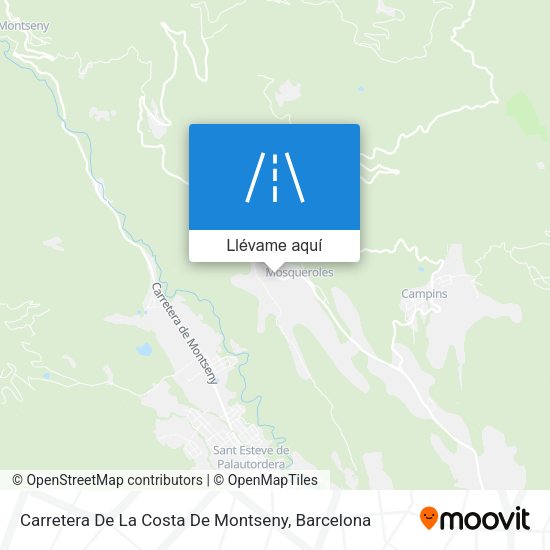 Mapa Carretera De La Costa De Montseny