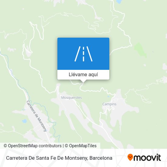 Mapa Carretera De Santa Fe De Montseny