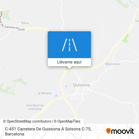 Mapa C-451 Carretera De Guissona A Solsona C-75