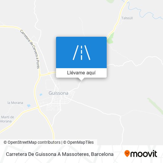 Mapa Carretera De Guissona A Massoteres