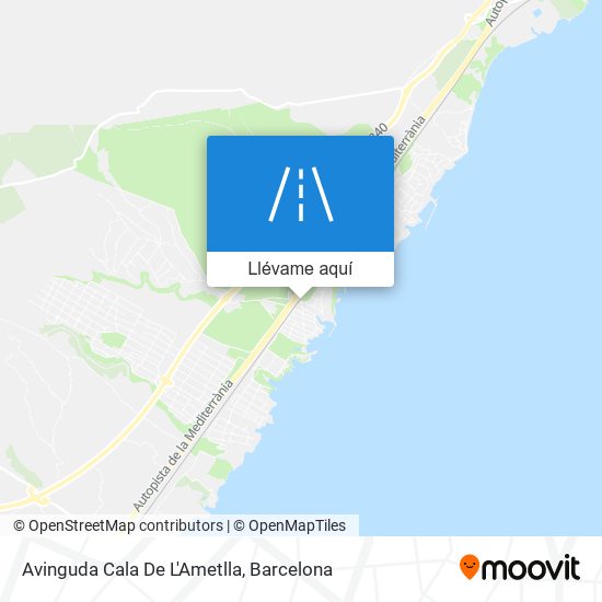 Mapa Avinguda Cala De L'Ametlla