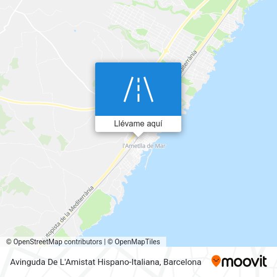 Mapa Avinguda De L'Amistat Hispano-Italiana
