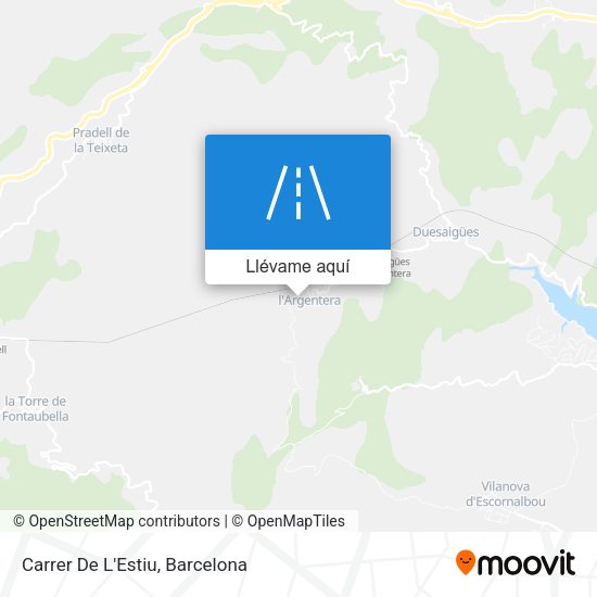 Mapa Carrer De L'Estiu