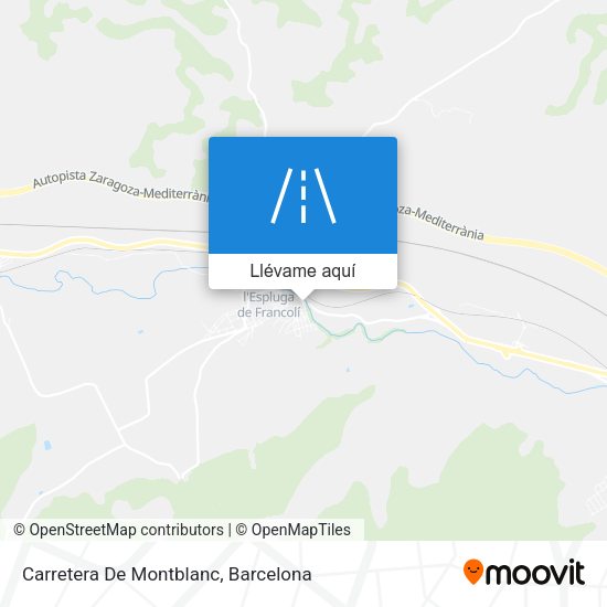 Mapa Carretera De Montblanc