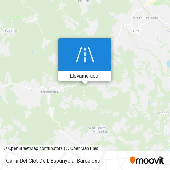 Mapa Camí Del Clot De L'Espunyola