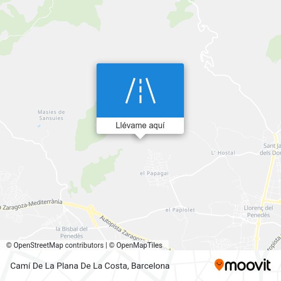 Mapa Camí De La Plana De La Costa