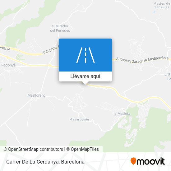 Mapa Carrer De La Cerdanya