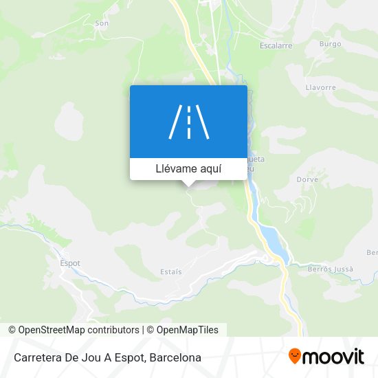 Mapa Carretera De Jou A Espot