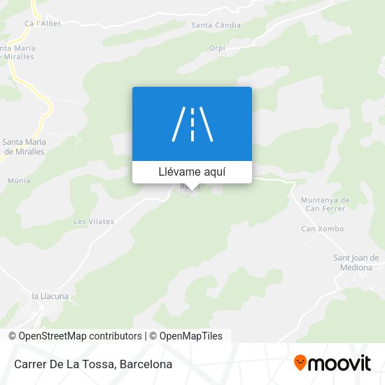 Mapa Carrer De La Tossa